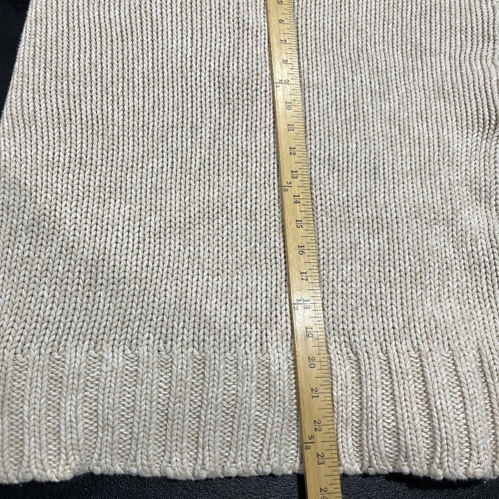 Soft Surroundings Chunky Knit Hooded Sweater XL Beige Fisherman‎ Cottage Granola - Picture 6 of 6
